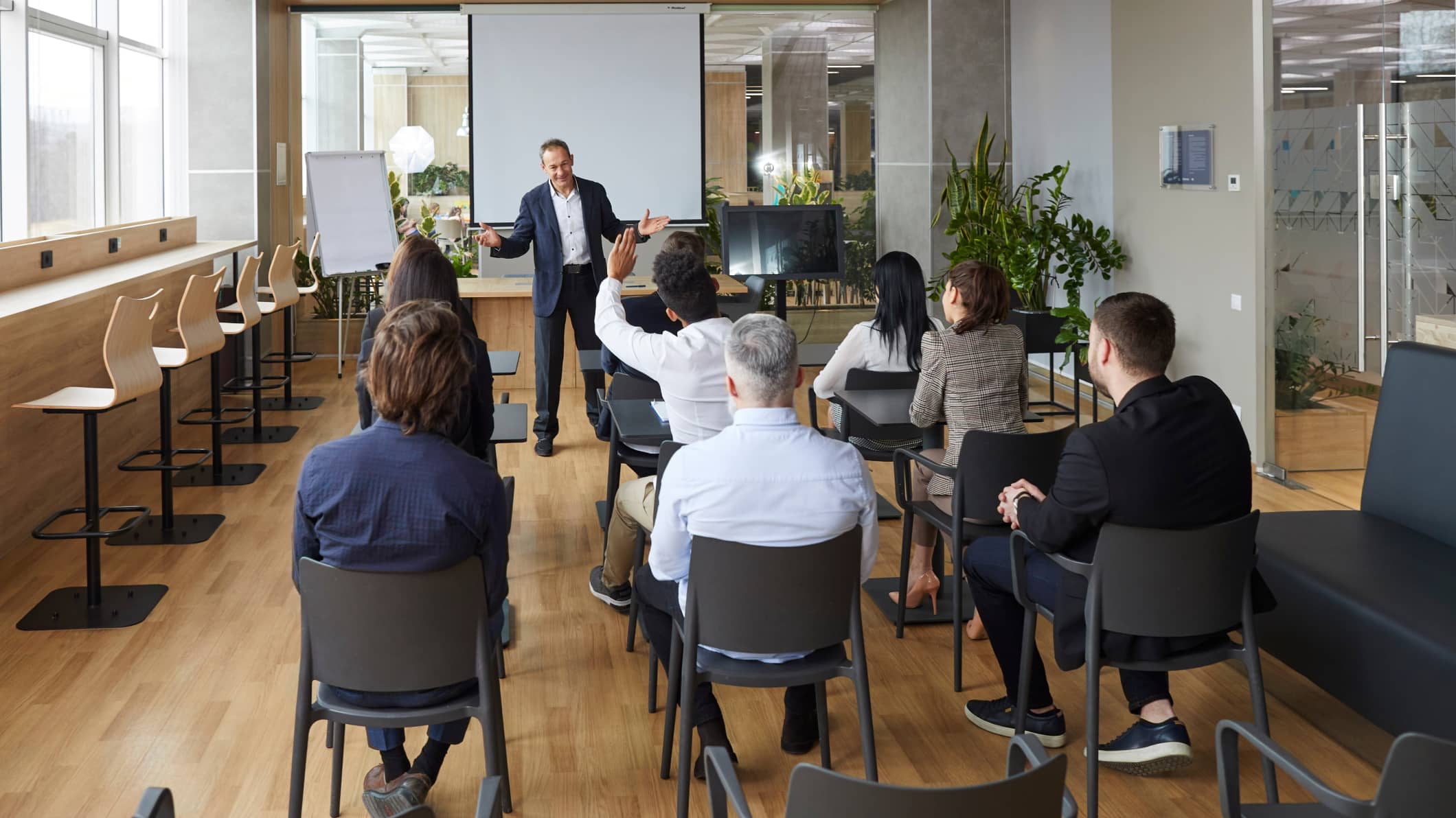 Professionals in a training session